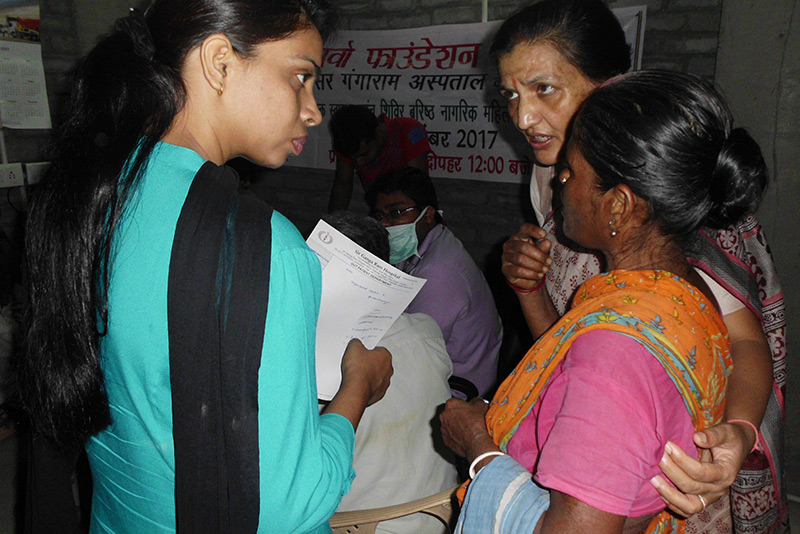 Health check-up and medicine distribution camp at sector 150, NOIDA