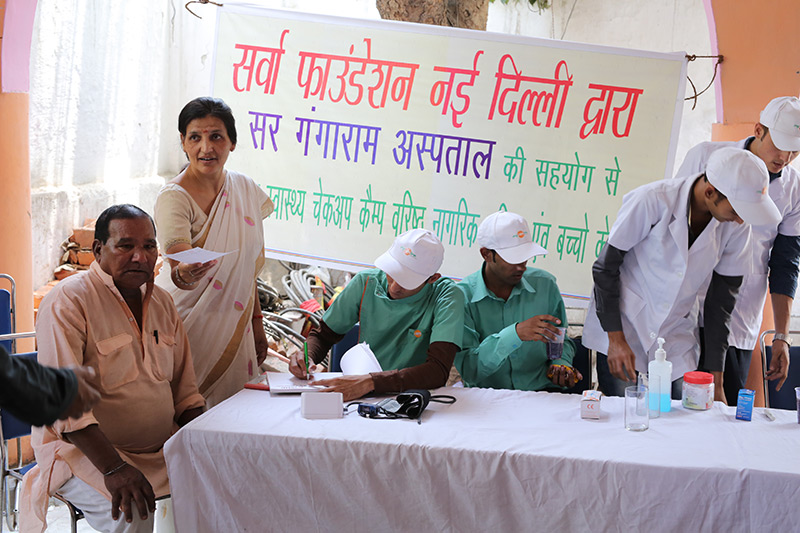 Health check-up and medicine distribution camp