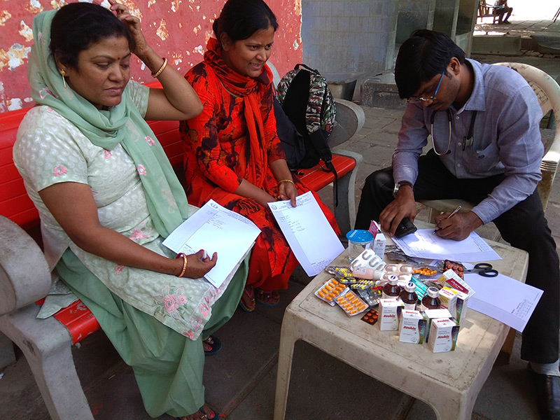 Health Check Up Camp at Darbhanga Lane, New Delhi