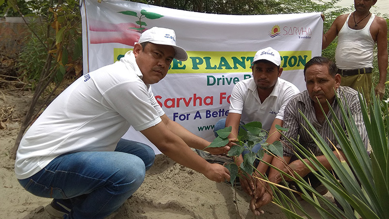 Sarvha Foundation plantation drive