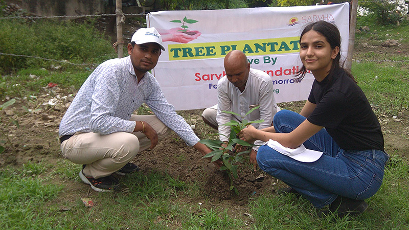 Sarvha Foundation plantation drive
